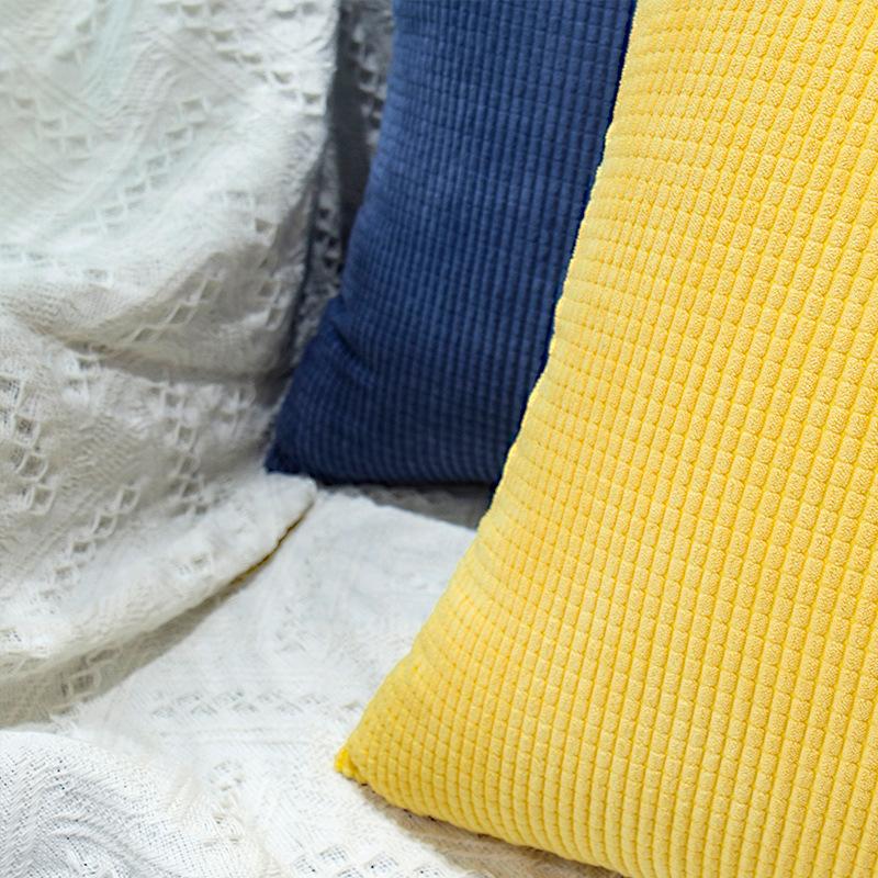 Nordic Simple Office Cushion Square Velvet Pillow Cover Without Insert Waist Pillow Living Room Cushions Pillow Sofa