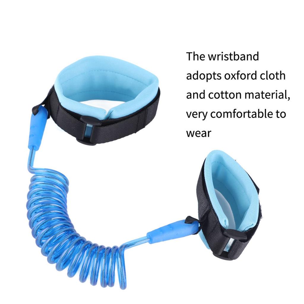 Kids Anti Lost Rope Elastic Adult Children Wristband Link Assurance(Blue)