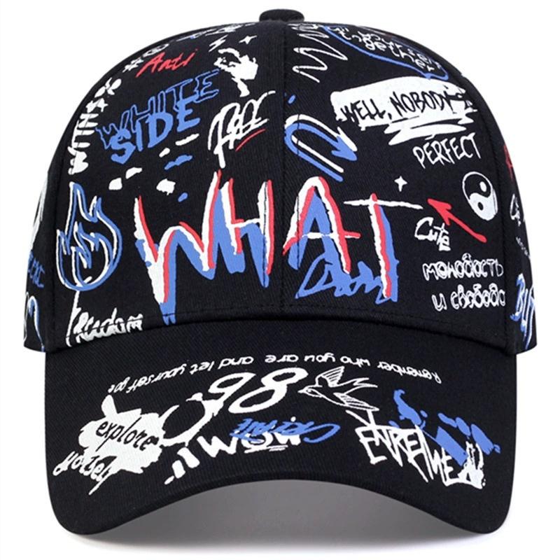 Graffiti printing Baseball Cap Outdoor cotton Shade Hat men women Summer Caps adjustable Leisure hats