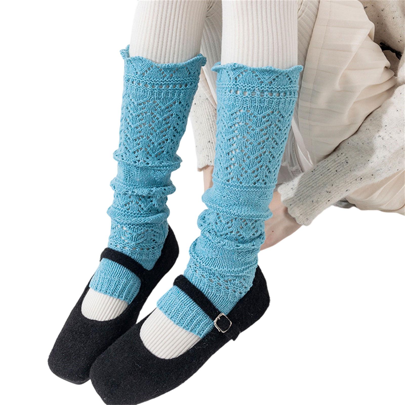 Lovely Leg Warmers for Girls Women Japanese Lolitas Leg Warmers Harajuku Leg Cover Stockings Knitted Long Leg Socks