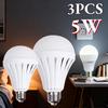 3pcs Rechargeable E27 Emergency Lantern Bulb 5W Energy-Saving Light No Hook for Camping Home Living Room Power Failure