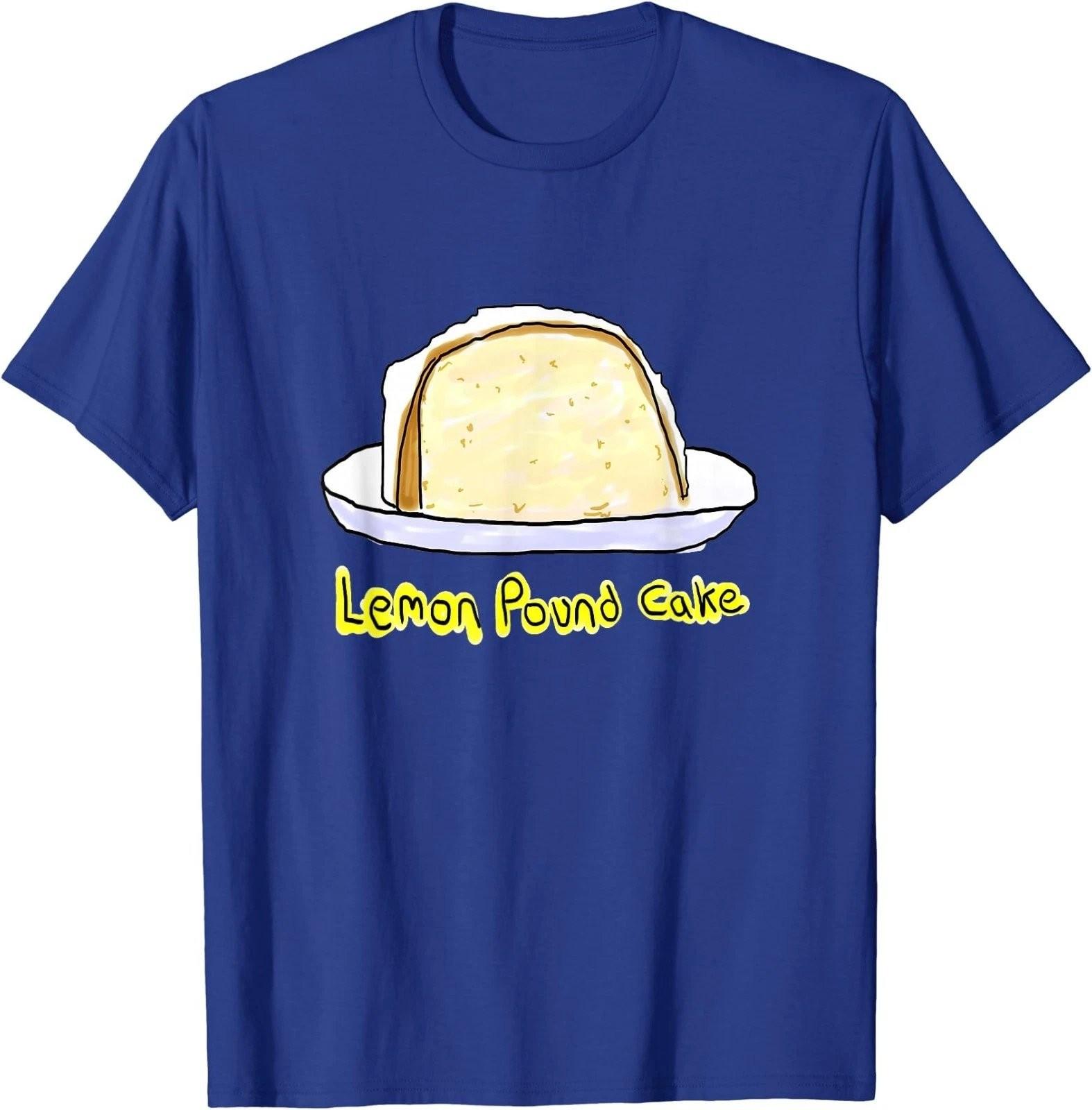Lemon Pound Cake Graphic Tee Funny T-Shirt Mens Womens Unisex Cotton Gift M