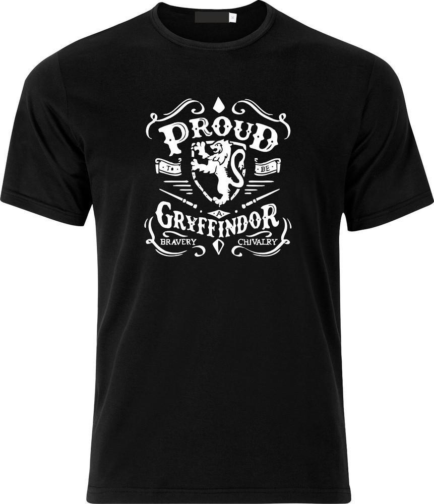 

Горжусь быть ГРИФФИНДОРЦЕМ рождественский подарок смешной юмор хлопковая футболка M