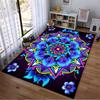 Mandala Carpet with Colorful Floral Design, Blue and Purple Style Suitable for Use As an Anti-slip for Living Room Bedroom Sofas