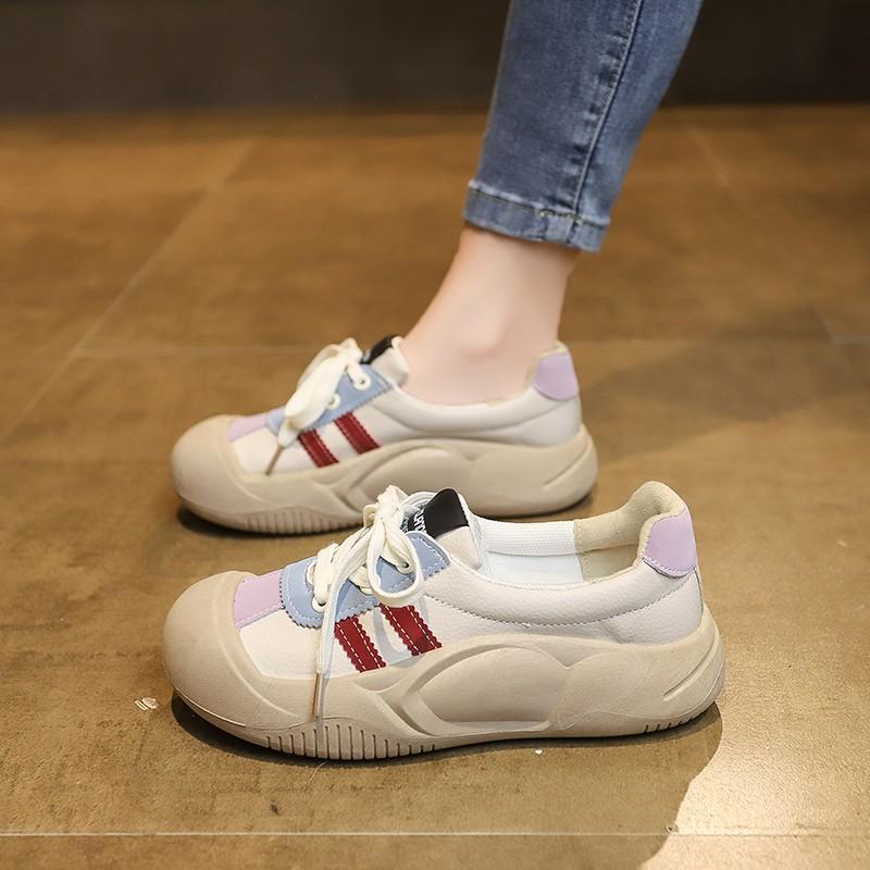 

Кроссовки на толстой подошве на шнуровке для женской весны, новые дышащие немецкие тренировочные женские туфли, повседневные и универсальные кроссовки «папины» 35