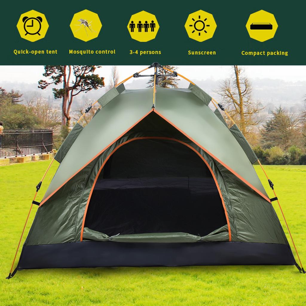 Wodoodporny Namiot Kempingowy Turystyczny Przenośny Anti?Namioty automatyczne UV do użytku na zewnątrz dla rodziny 3?4 osoby