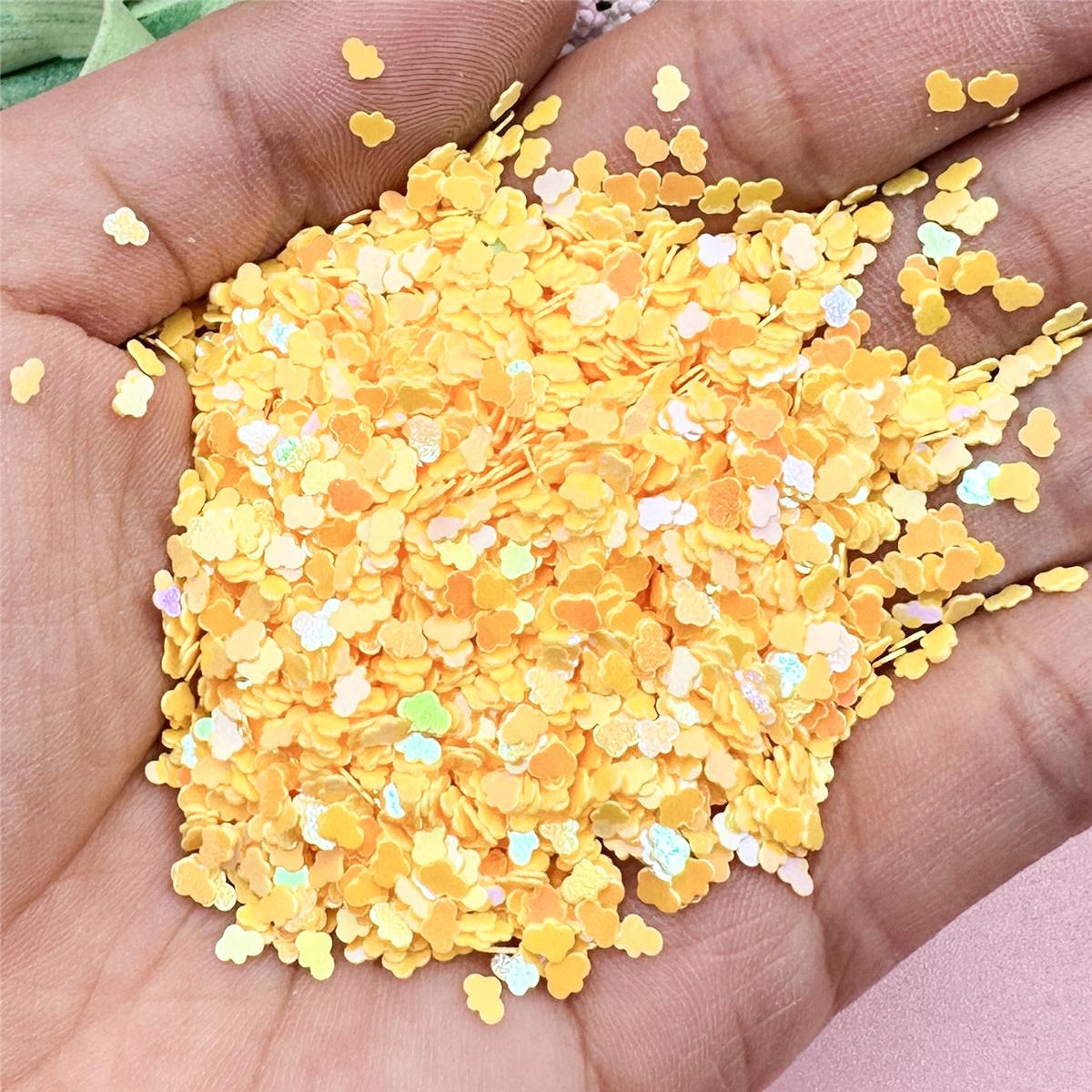 

Декор для вечеринки, акриловые мини-блестки, 1000 шт., модные аксессуары из ПВХ, милые облачные аксессуары 2,5*3,2 мм жёлтый
