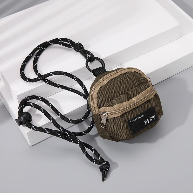 Streetwear Kids Keychain Bag With Polyester Material For Daily Use