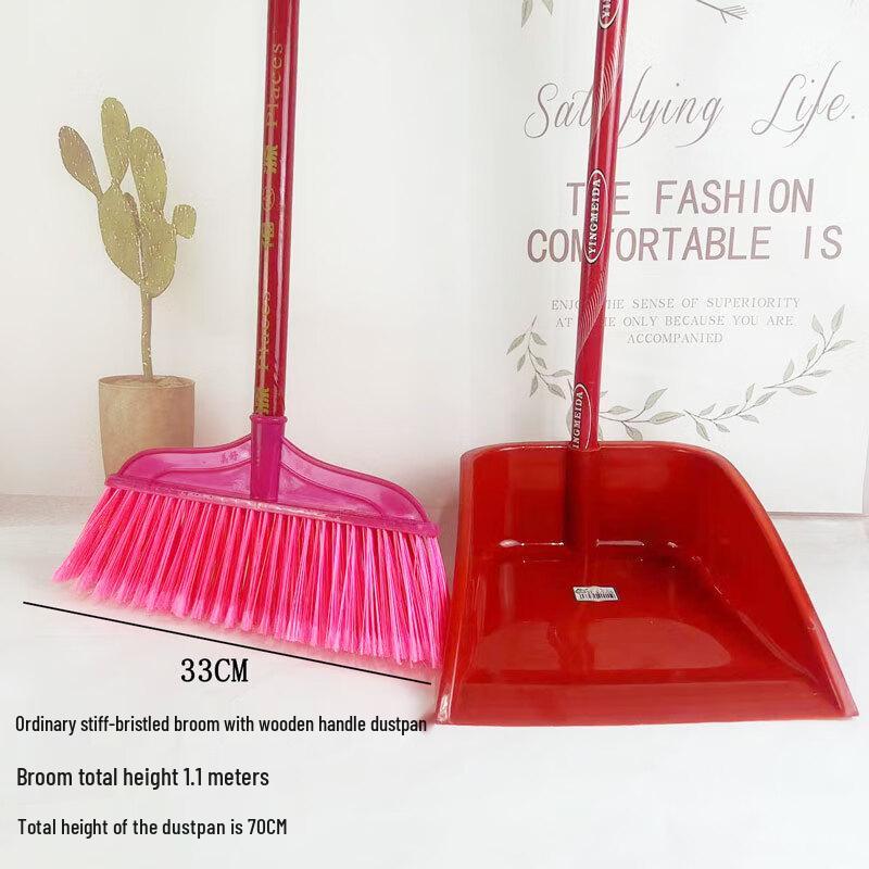 Household Broom and Dustpan Set
