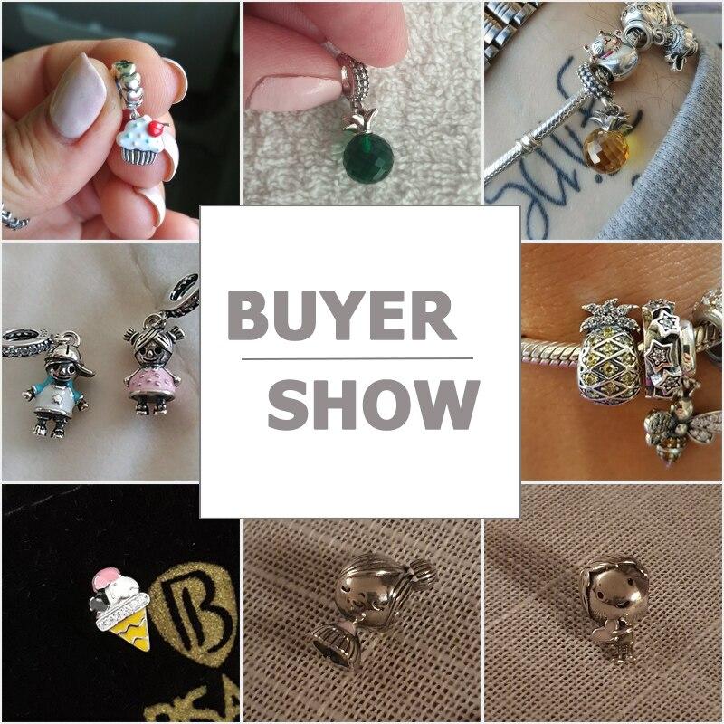 Couple Little Girls Boys 925 Sterling Silver Pineapple Food Avocado Beads Charm Bracelet Silver 925 Jewelry