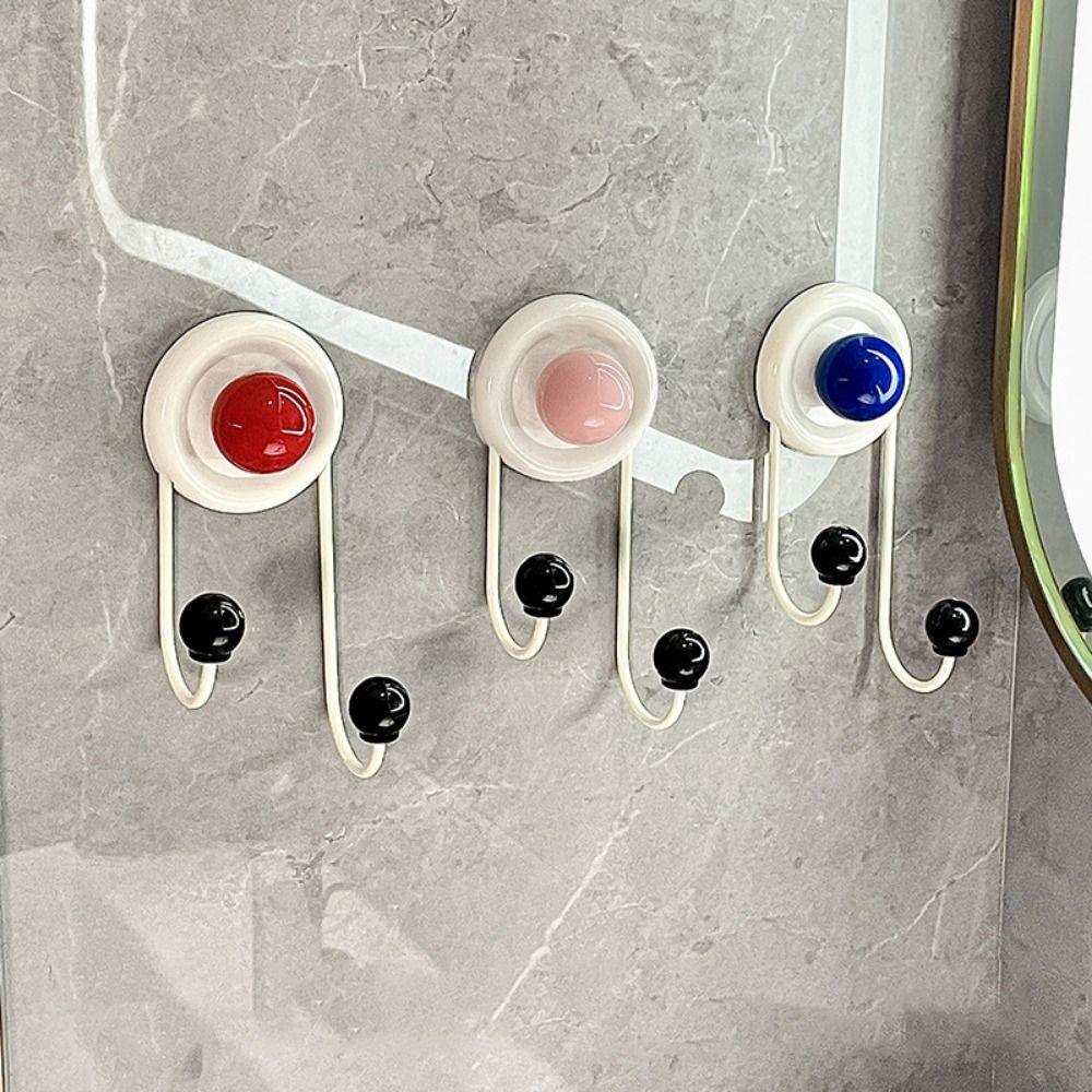 3Pcs Wall Hanging Household Hang Hooks Traceless Towel/Coat Hooks Shower Hooks  Bathroom Accessories