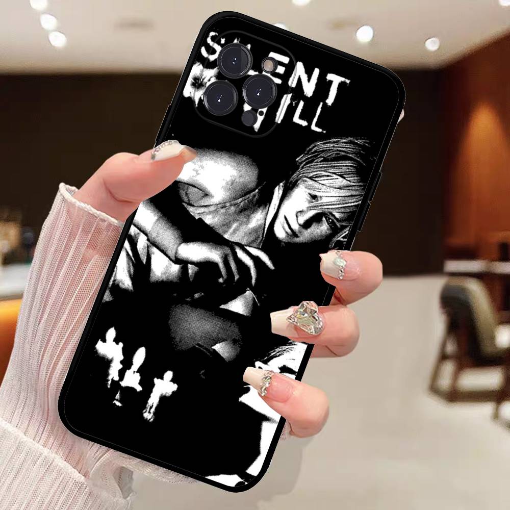 

Silent H-Hill Horror Game Phone Case For IPhone 17 16 15 14 13 12 11 Pro Max Plus Mini Soft Black Cover iPhone 16pro max