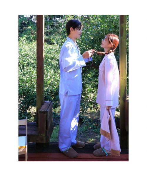 [Beanpole] Baumwoll-Streifen-Pyjama-SET [Versand aus Korea] 100% Original