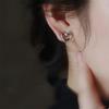 Fashion Irregular Hollow Heart Clip Earrings For Women Girls Non-Piercing Silicone Ear Clips Minimalist Stud Earring Jewelry