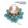 Colorful Stone Multi Pendant Tassel Bead Rings for Women Exaggerated Large Grunge Adjustable Finger Ring Geometric Jewelry Accessories Gift