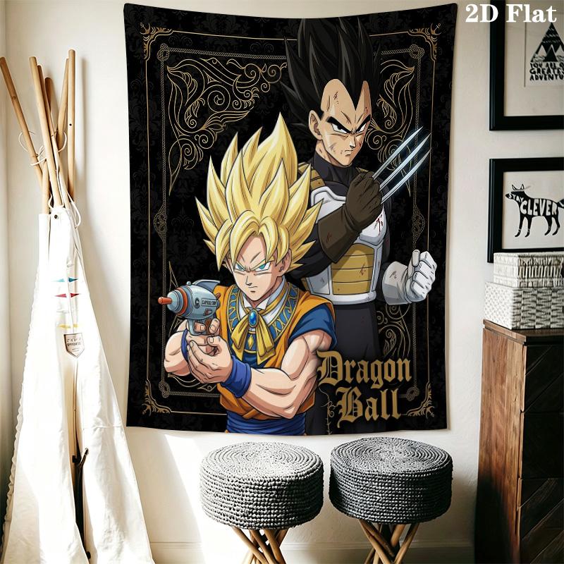 Dragon Ball Fusion Wall Tapestry Aesthetic Wall Hanging Printed Fabric Blanket Decorative Tapestries For Bedroom Living Room Home Decor