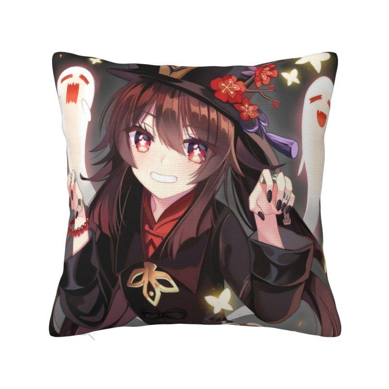 Custom Modern Anime Genshin Impact Cushion Cover Polyester Manga Kawaii Throw Pillow Case Home Decorative