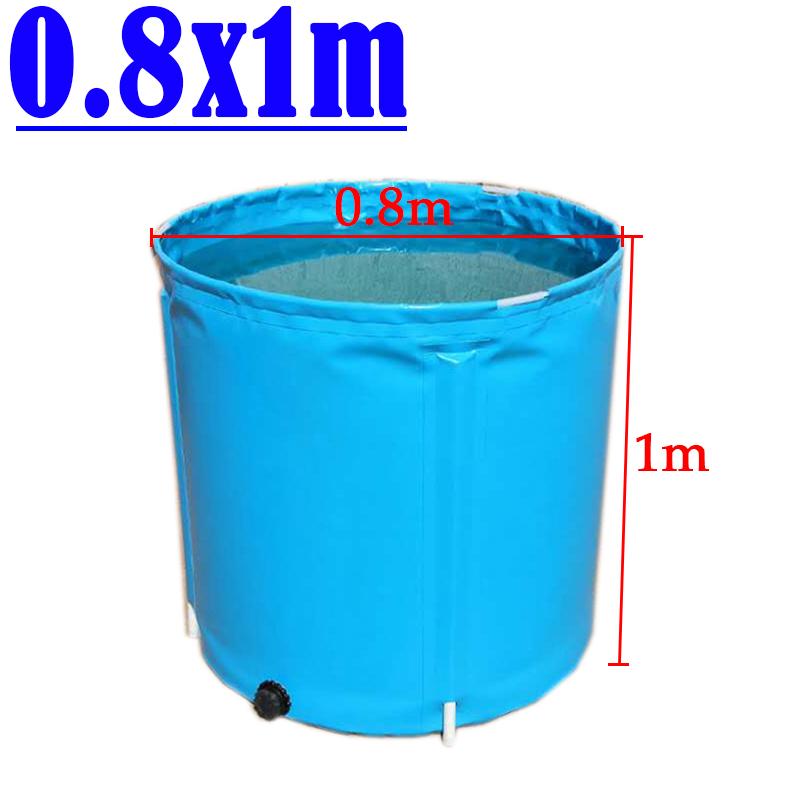 Outdoor Bathtub Thicken PVC Canvas Fish Tank Movable Circular Children's Swimming Pool Foldable Fish Fry Breeding Water Tank