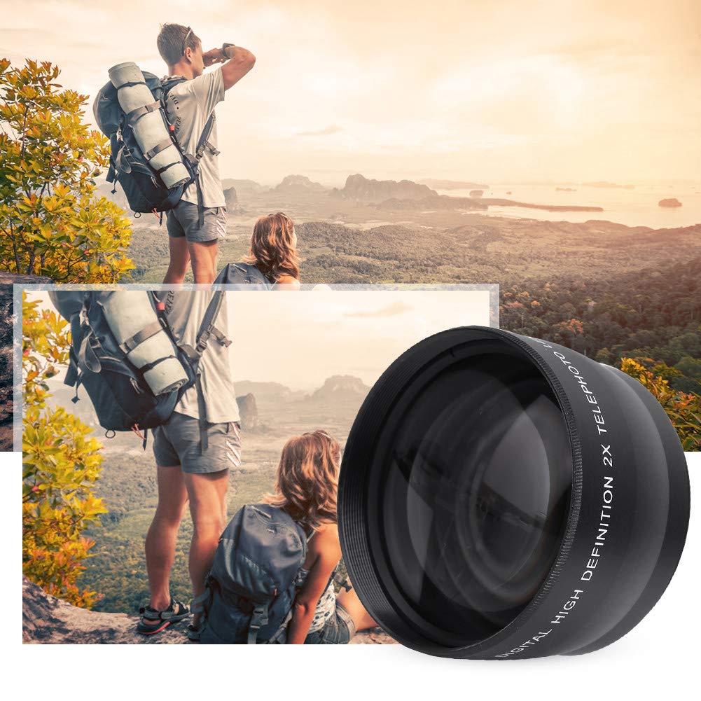 58mm 2X Câmera Telefoto Universal Liga de Alumínio Teleconversor Óptico, Lente, Acessório, + Vidro, Aprox.. 6.8 6.8 4.5cm