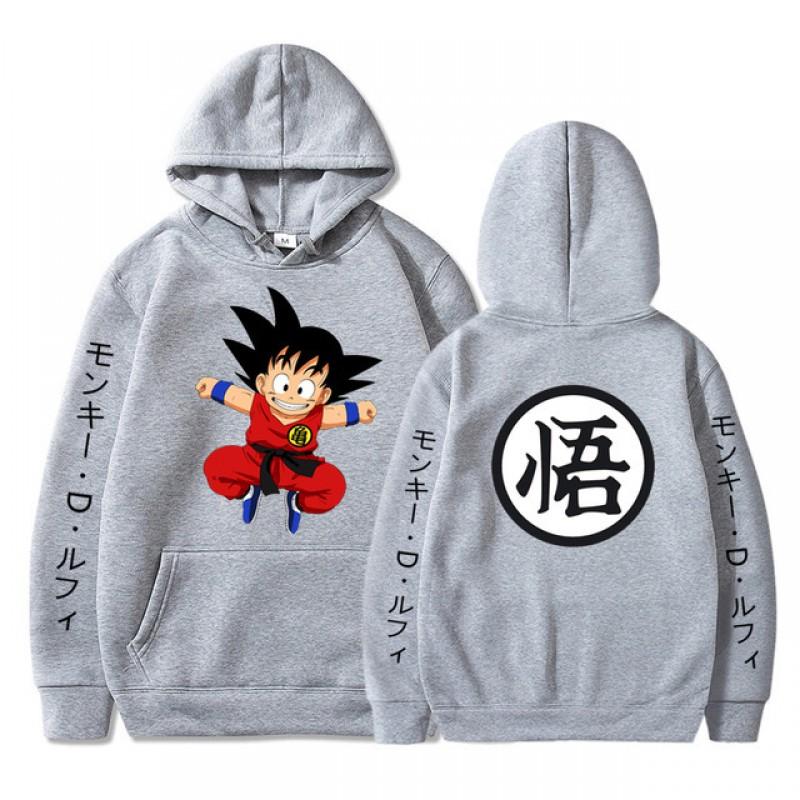 Anime Dragon Balls Hoodie Teens Men Warm Fleece Lined Pullover Sweatshirt With Print
