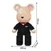 The latest violent bear series DIY romantic Valentine's Day bride and groom holiday season splicing building blocks toy model