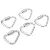 5pcs   Locking Carabiner Stainless Steel Portable Easy to Carry Carabiner for Camping Hiking