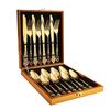 V Royal Court 24-Piece European Stainless Steel Cutlery Set: Knife, Fork & Spoon In Gift Box for Hotel Dining
