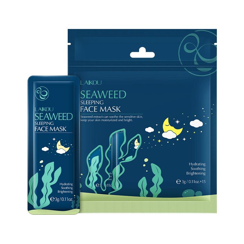 

3 г * 15 кусочков вишневого цвета Laikou, маска для сна из морских водорослей, в упаковке для увлажнения seaweed