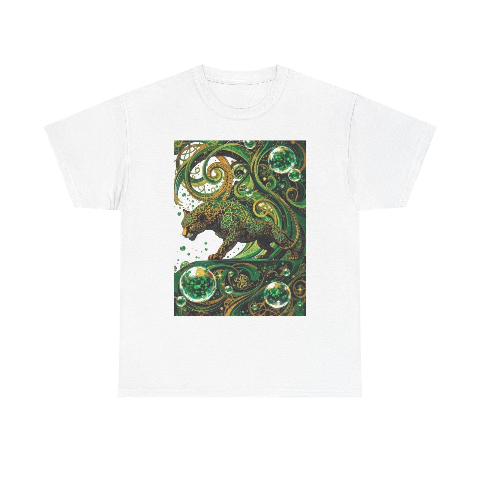 St Patrick s Day Panther T-Shirt, Patrick s Day Tee, Irish Green Panther Shirt 4XL