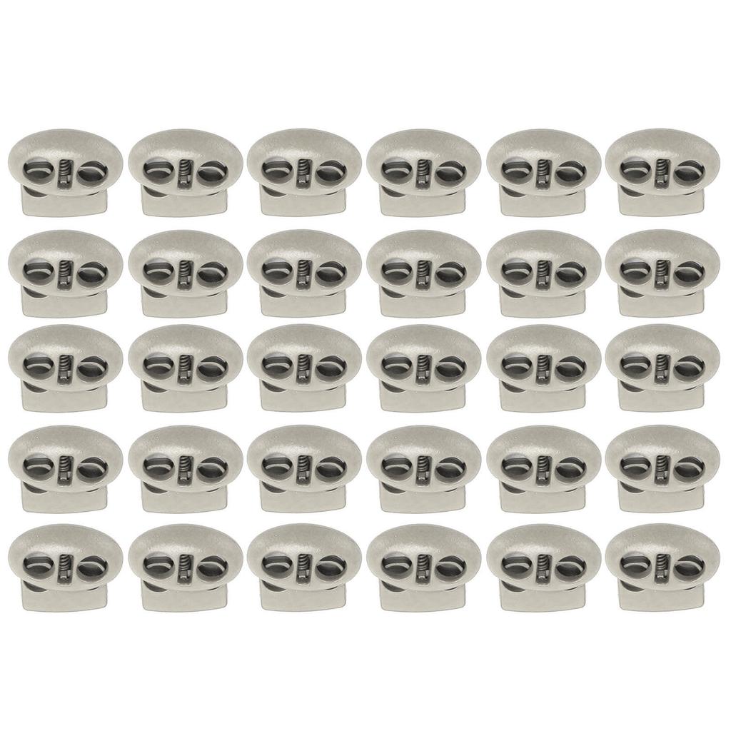 30 PEÇAS Trava de Cordão de Mola de Metal Flexível Ponteira de Cordão para Cordões Bolsa Roupa Cadarços Mochila Lanyard