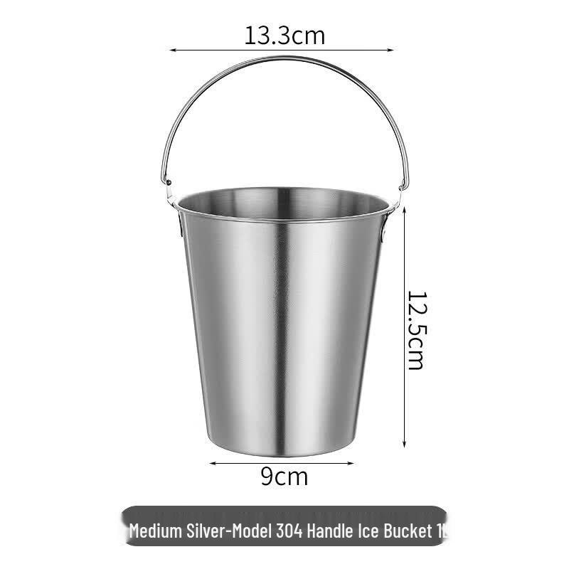 Portable Stainless Steel Ice and Snack Bucket
