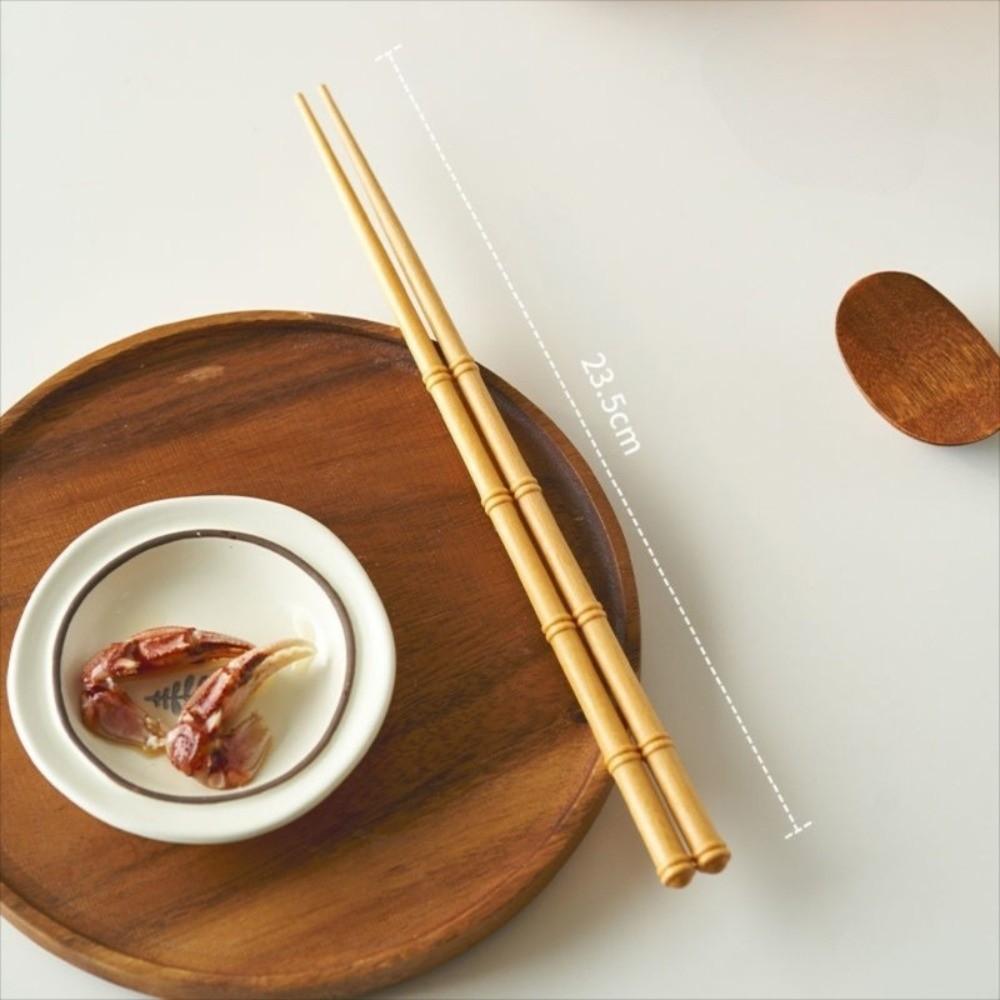 1 Par Hashis de Madeira de Cor Sólida Estilo Japonês Hashis Pontiagudos Hashis de Sushi de Alta Qualidade