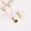 Elegant 18K Plated Titanium Steel Cross Necklace for Women - Light Luxury Clavicle Chain That Resists Fading
