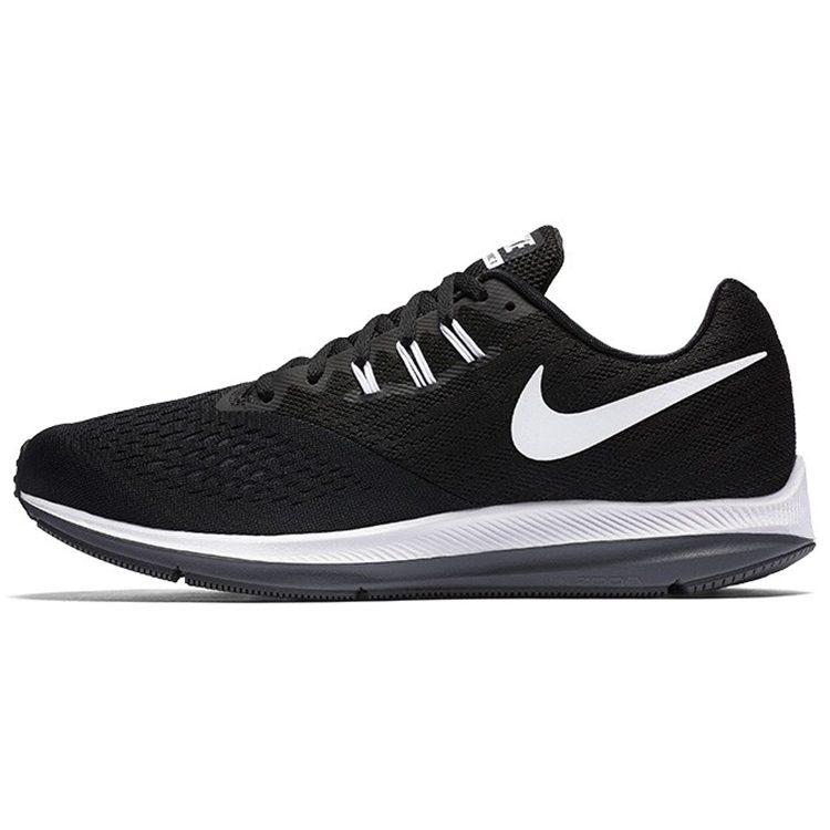Nike Zoom Winflo 4 Sports Fabric Cushioning Slip Resistant Cushioning Slip Resistant Low Top Casual Running Shoes Men's 898466-001