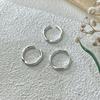 Su Chuang S925 Sterling Silver Irregular Band Ring, Unisex Niche Design, Cool Style Index Finger Ring.