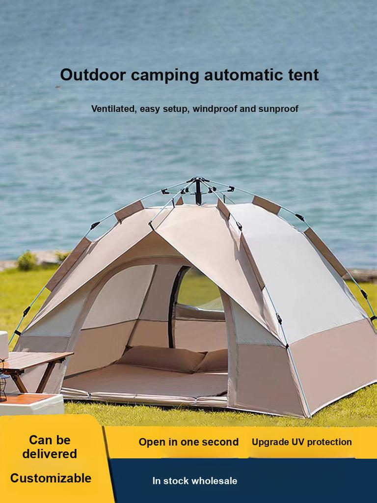 Portable Automatic Folding Tent for Camping, UV Protection, Waterproof, Thickened Tent Set