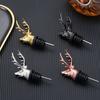 Zinc Alloy Deer Head Wine Pourer Stopper Unique Stag Wine Bottle Stoppers Wine Aerators Kitchen Gadgets Ornament Accessories