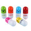 1Pc Smiling Face Pill Ball Point Pen Pencils Telescopic Capsule Ballpen Mini Ballpoint Pen Ballpoint Pen Carbon Black 0.5mm Quick Drying Pen