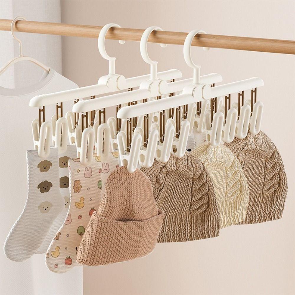 3 Pieces Non-Slip Sock Drying Rack Detachable Clothes Drying Rack Underwear Drying Clips  Balcony