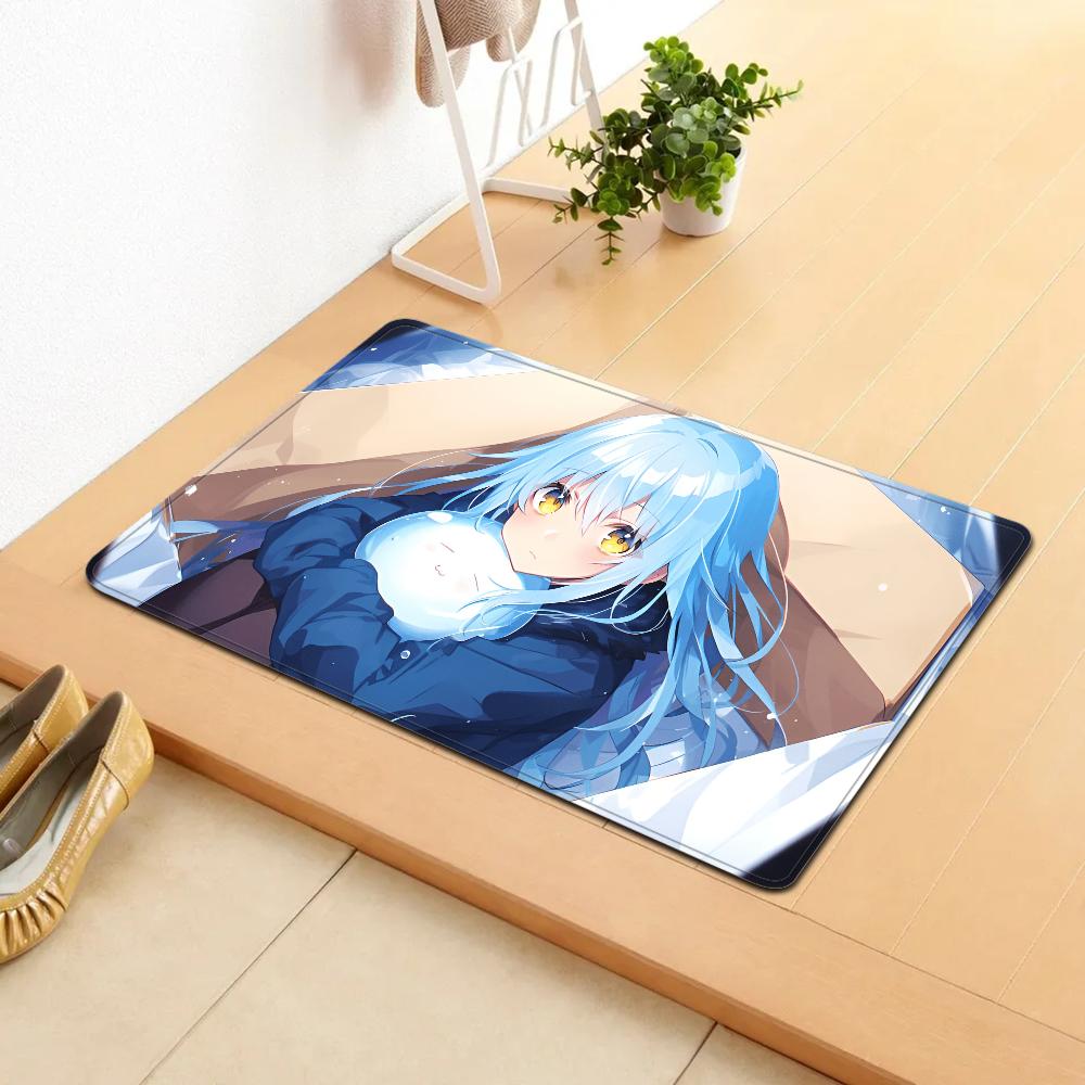 Demon Slime Rimuru Tempest Floor Mat Bathroom Mat Kids Room Bedroom Decoration Balcony Anti-Slip Doormat Living Room Welcome