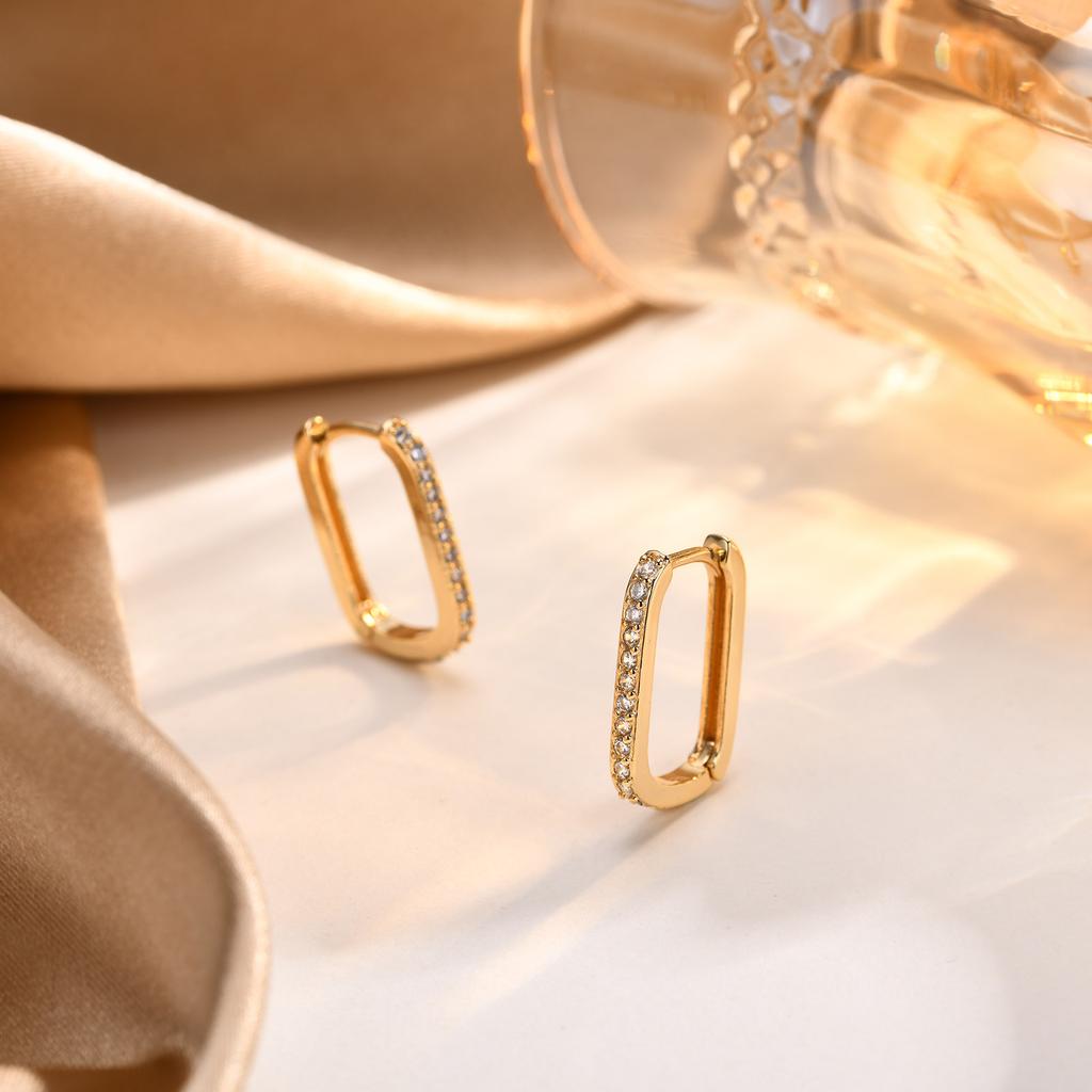 Chic Tassel Knotted Tassel Earrings for Women Cubic Zirconia Huggies Hoop Earrings Female Daily Jewelry Gift