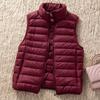 Gilet Leggero da Donna con Collo Alto per Autunno/Inverno Giacca Minimalista Monocolore