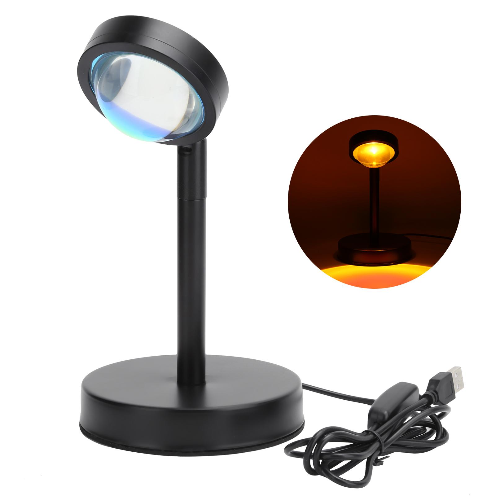 

Светильник Sunset Light с вращающимся на 180 градусов узором заката, проекционный напольный светильник с питанием от USB, ночник