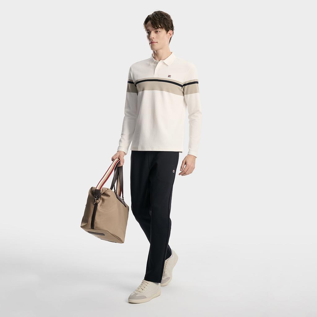 FILA Heritage Minimalist Stylish Classic Retro Sports Soft Comfortable Versatile Knitted Casual Pants Men bottoms Legendary-Blue F11M618608FNV