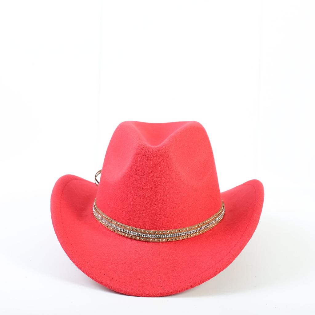 Popular European and American fashion western cowboy hats, classic commuter woolen jazz hats for men and women