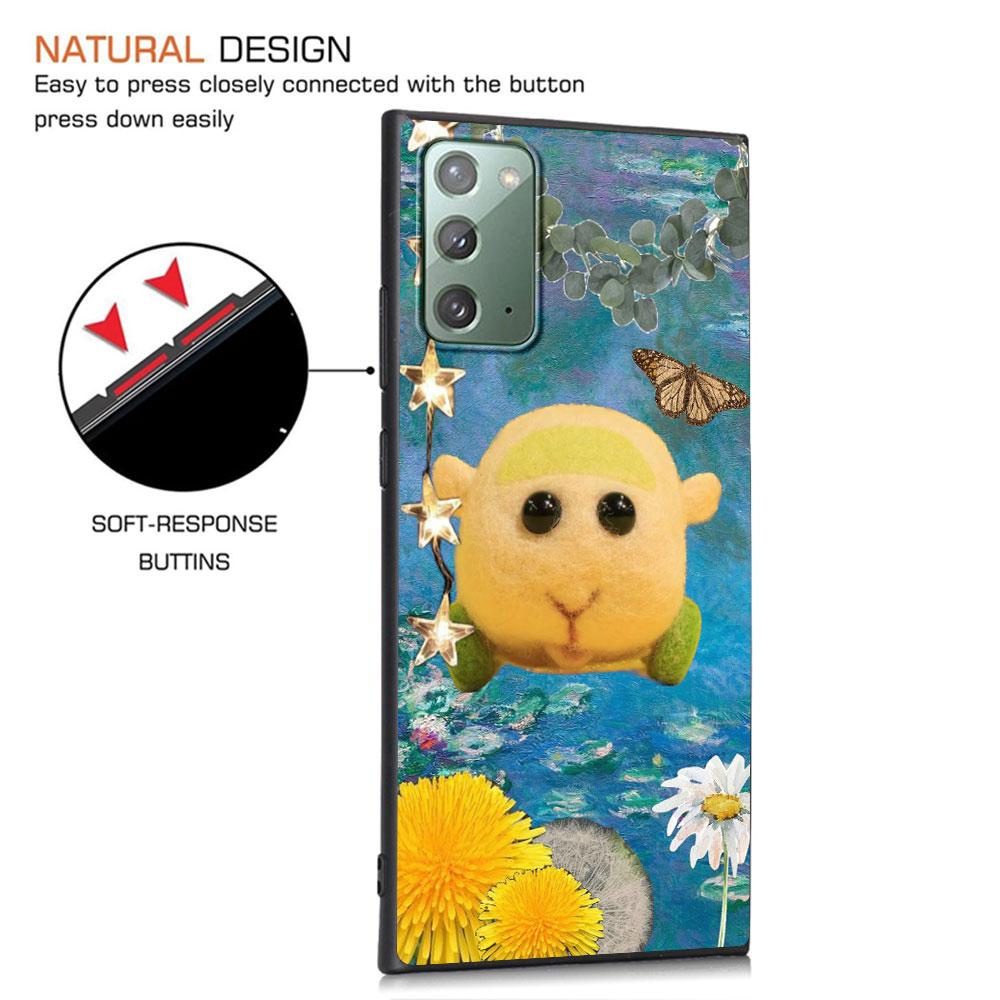 Cute PUI PUI MOLCAR Case for Samsung Galaxy Note 20 Ultra 8 10 Lite 9 TPU Phone Cover Note 10 Plus Black Soft Shell Funda Capa