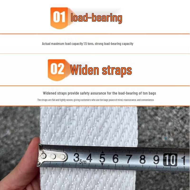 White FIBC Bulk Bag with 4 Lifting Loops