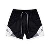 Logo Print Lace-Up Breathable Mid-Waist Basketball Shorts Men Bottoms Black CV3086-011