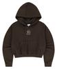 Mgd Serif Logo Crop Hoodie Brown(Mg2Effm432A)