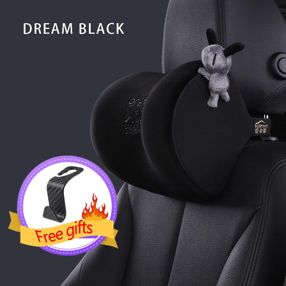 Car Neck Pillow Protective Lumbar Back Support Breathable Memory Foam Car Headrest Cushion Relieve Stress Car Interior Accessori
